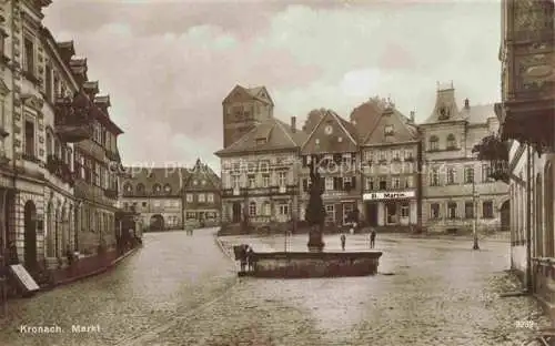 AK / Ansichtskarte  Kronach Oberfranken Markt Brunnen Altstadt