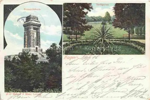 AK / Ansichtskarte  HAGEN  Westfalen NRW Bismarckturm Stadtgarten