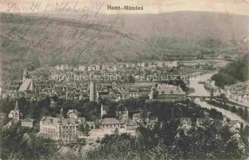 AK / Ansichtskarte  Hann Muenden Hannoversch Muenden Goettingen Panorama