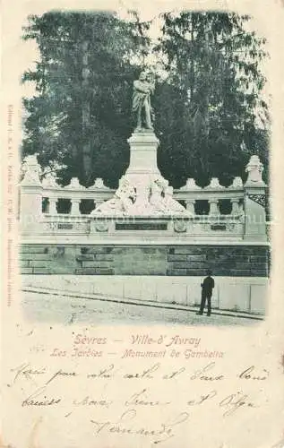 AK / Ansichtskarte  Sevres 92 Hauts-de-Seine Ville d'Avray Les Jardies Monument de Gambetta