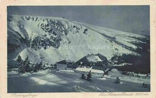 AK / Ansichtskarte  Krummhuebel Karpacz Riesengebirge PL Winterpanorama Hampelbaude