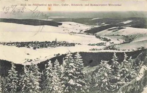 AK / Ansichtskarte  Oberwiesenthal Erzgebirge Panorama Blick ins Poehlbachtal Winterlandschaft