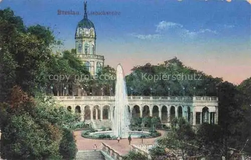 AK / Ansichtskarte  Breslau WROCLAW PL Liebichshoehe Springbrunnen