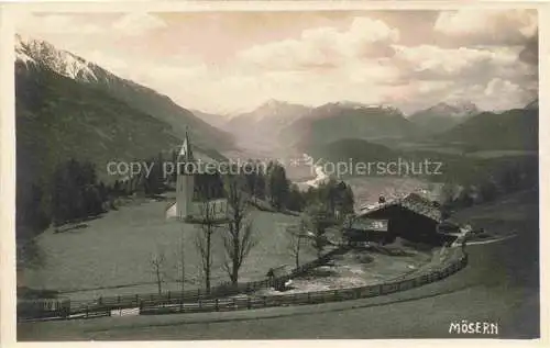 AK / Ansichtskarte  Moesern Telfs Tirol AT Panorama Bergkirche Alpen