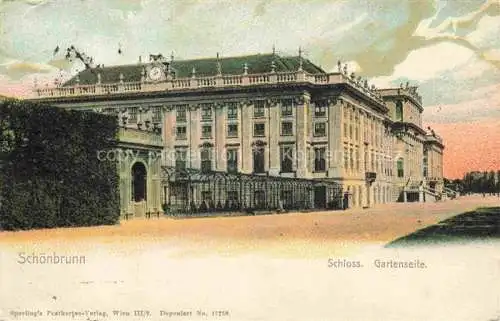 AK / Ansichtskarte  Schoenbrunn Wien Schloss Gartenseite