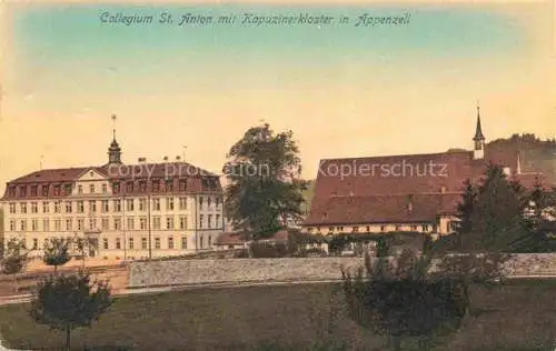 AK / Ansichtskarte  Appenzell-Stadt IR Collegium St Anton mit Kapuzinerkloster