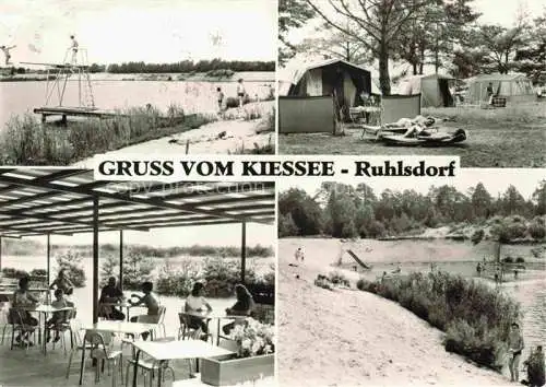 AK / Ansichtskarte  Ruhlsdorf Kiessee Bernau Brandenburg Schwimmbad Campingplatz Freiterrasse