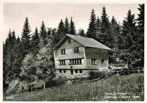 AK / Ansichtskarte  Osteregg Urnaesch Saentis AR Ferien und Skihaus