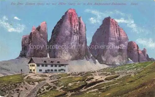 AK / Ansichtskarte  Dreizinnenhuette 2438m Bolzano IT Berghaus Dreizinnen Dolomiten