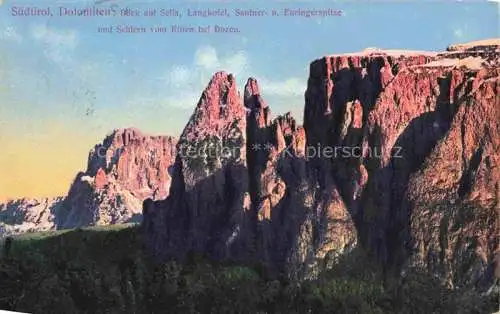 AK / Ansichtskarte  Ritten Renon Trentino Suedtirol IT Blick auf Sella Langkofel Santnerspitze Euringerspitze und Schlern