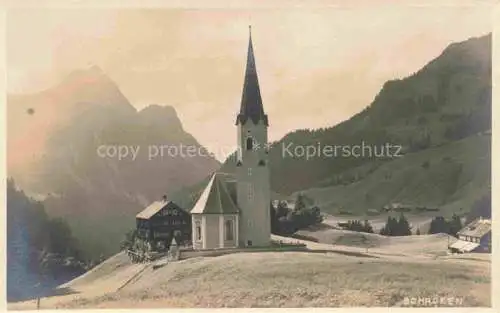 AK / Ansichtskarte  Schroeken Schroecken 1300m Nesslegg Bregenzer Wald Vorarlberg AT Teilansicht mit Kirche