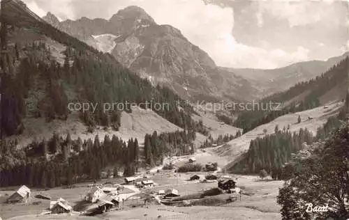 AK / Ansichtskarte  Baad-Mittelberg Kleinwalsertal AT Panorama Blick gegen Widderstein und Hochalppass