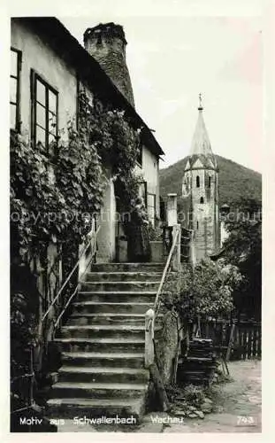 AK / Ansichtskarte  Schwallenbach Willendorf Wachau Niederoesterreich AT Ortsmotiv mit Kirche