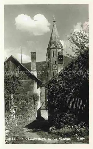 AK / Ansichtskarte  Schwallenbach Willendorf Wachau Niederoesterreich AT Ortsmotiv mit Blick zur Kirche