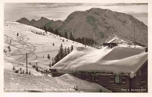 AK / Ansichtskarte  BERCHTESGADEN Winter auf der Rossfeldhuette mit Hohem Goell