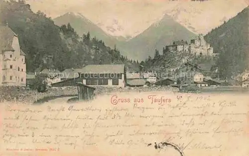 AK / Ansichtskarte  Taufers Suedtirol IT Teilansicht mit Schloss Alpen