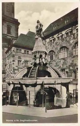 AK / Ansichtskarte  WORMS Rhein Siegfriedbrunnen