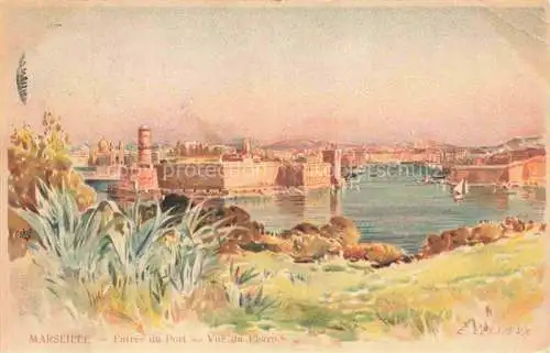 AK / Ansichtskarte  LEssIEUX Ernest (1848-1925) Kuenstlerlitho Marseille Port Pharo