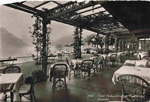 AK / Ansichtskarte  Beckenried Vierwaldstaettersee NW Hotel Nidwaldnerhof Veranda