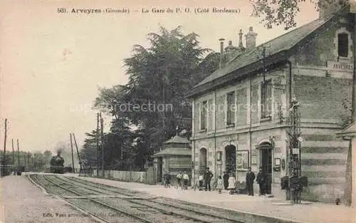 AK / Ansichtskarte  Arveyres Libourne 33 Gironde La Gare du PO