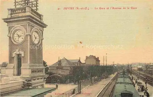 AK / Ansichtskarte  Juvisy-sur-Orge 91 Essonne La Gare et l'Avenue de la Gare