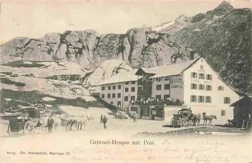 AK / Ansichtskarte  Grimsel Hospiz mit Post