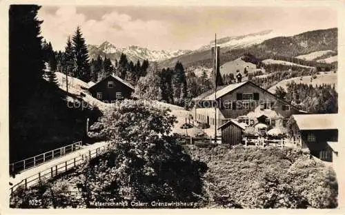 AK / Ansichtskarte  Riezlern Kleinwalsertal Vorarlberg Walserschanz oesterreichische Grenzwirtshaus