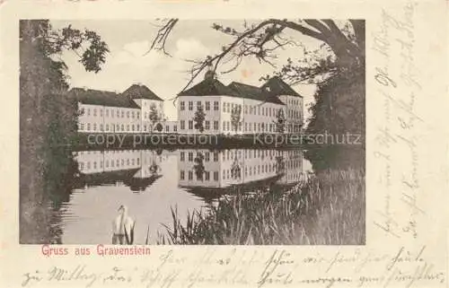 AK / Ansichtskarte  Gravenstein Grasten DK Partie am Wasser Blick zum Schloss