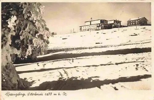 AK / Ansichtskarte  Spindleruv Mlyn Spindelmuehle Riesengebirge CZ Peterbaude Winterlandschaft