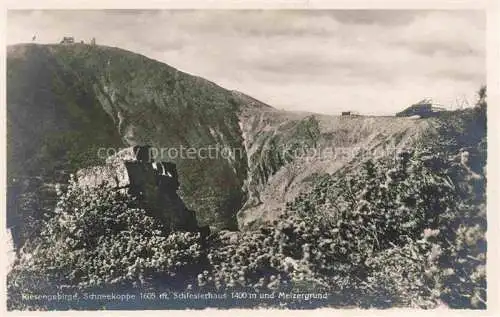 AK / Ansichtskarte  Karpacz Krummhuebel Riesengebirge PL Panorama Schneekoppe Schlesierhaus und Melzergrund