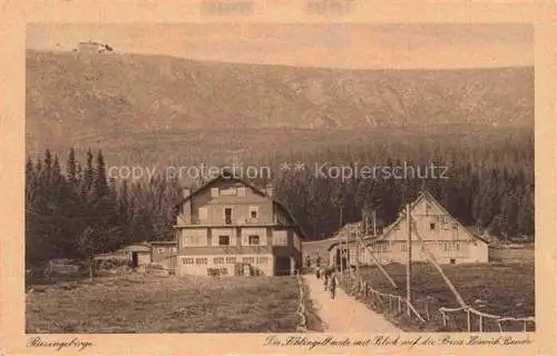 AK / Ansichtskarte  Karpacz Krummhuebel Riesengebirge PL Panorama Schlingelbaude mit Blick auf Prinz-Heinrich-Baude