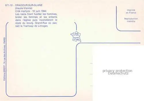 AK / Ansichtskarte  Oradour-sur-Glane 87 Haute-Vienne Cité martyre 1944