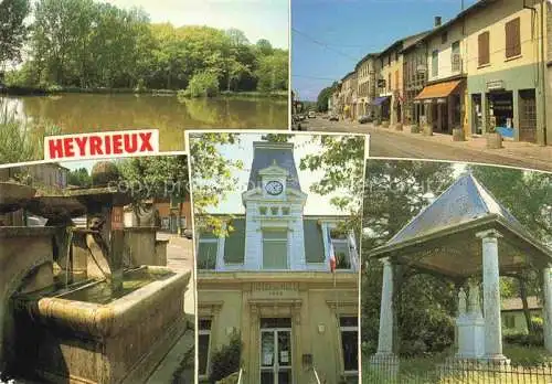 AK / Ansichtskarte  Heyrieux Vienne 38 Isere Etang de Césarges Rue Principale Ancienne fontaine la Mairie la Salette