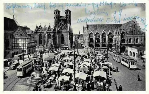 AK / Ansichtskarte  Strassenbahn Tramway-- Braunschweig Altstadtmarkt 