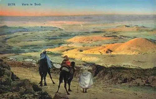 AK / Ansichtskarte  Kamele  Camel Chameau-- Vers le Sud Litho 