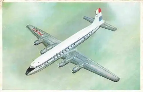 AK / Ansichtskarte  Flugzeuge Zivil Douglas DC-6B