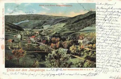 AK / Ansichtskarte  Bad Schwarzbach Flinsberg Isergebirge Swieradow Zdroj Bad PL Panorama Blick vom Hotel Bergschloesschen