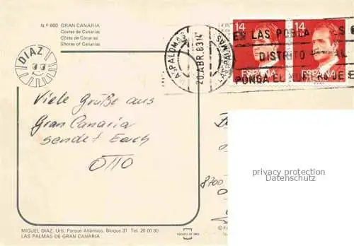 AK / Ansichtskarte  Gran Canaria ES Badenixe am Strand