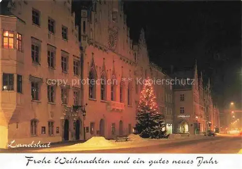 AK / Ansichtskarte  LANDSHUT  Isar Weihnachts- und Neujahrskarte Verschneite Innenstadt