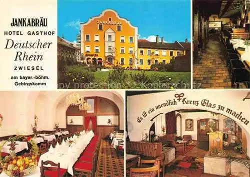 AK / Ansichtskarte  Zwiesel  Niederbayern Jankabraeu Hotel Gasthof Deutscher Rhein Restaurant