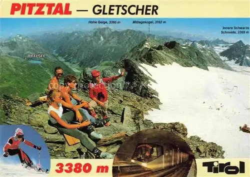 AK / Ansichtskarte  St Leonhard Pitztal Tirol AT Pitztal Gletscher Gebirgspanorama Bergwandern Gletscherbahn