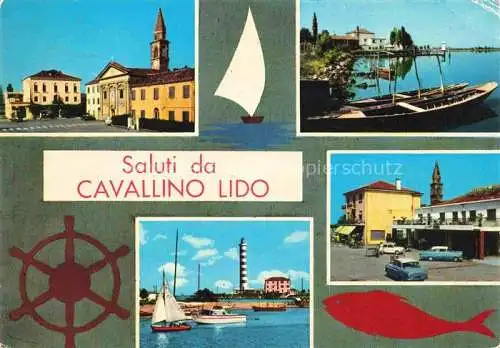 AK / Ansichtskarte  Cavallino Lido Venezia IT Motiv mit Kirche Hafen Leuchtturm