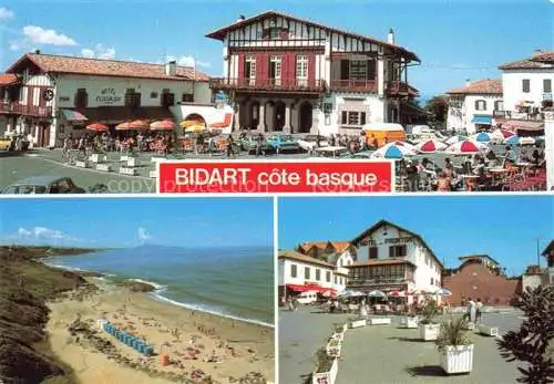 AK / Ansichtskarte  Bidart 64 Place avec la Mairie et le Fronton Plage du centre