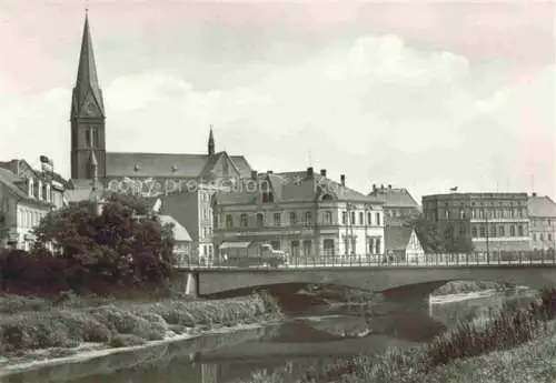 AK / Ansichtskarte  Stassfurt Sachsen-Anhalt Bodebruecke Marienkirche