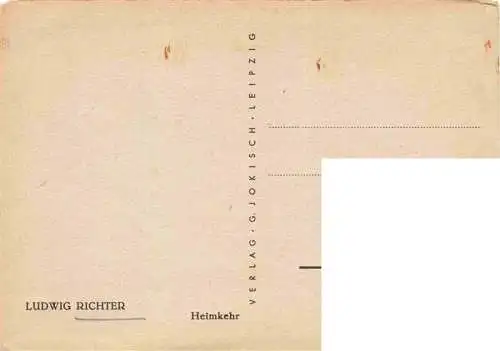 AK / Ansichtskarte  Richter Ludwig Kuenstlerkarte Heimkehr 