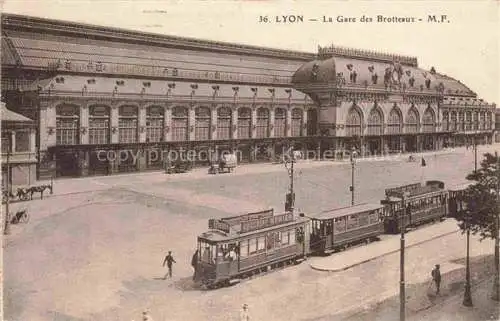 AK / Ansichtskarte  Strassenbahn Tramway-- Lyon Gare Brotteaux