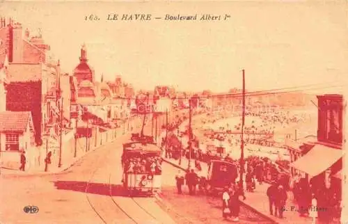 AK / Ansichtskarte  Strassenbahn Tramway-- le Havre Boulevard Alberi