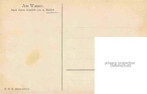 AK / Ansichtskarte  MAILICK A. Kuenstlerlitho Nr. 4253/4 Wasser Pferd 