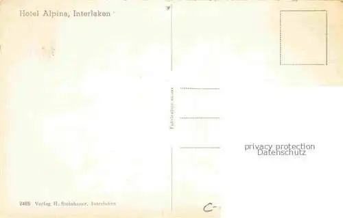 AK / Ansichtskarte  INTERLAKEN BE Hotel Alpina