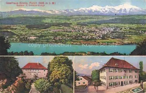 AK / Ansichtskarte  Forch ZH Panorama Gasthaus Krone